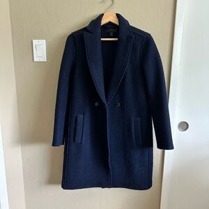 J.Crew Women’s Navy Wool Coat Size 0